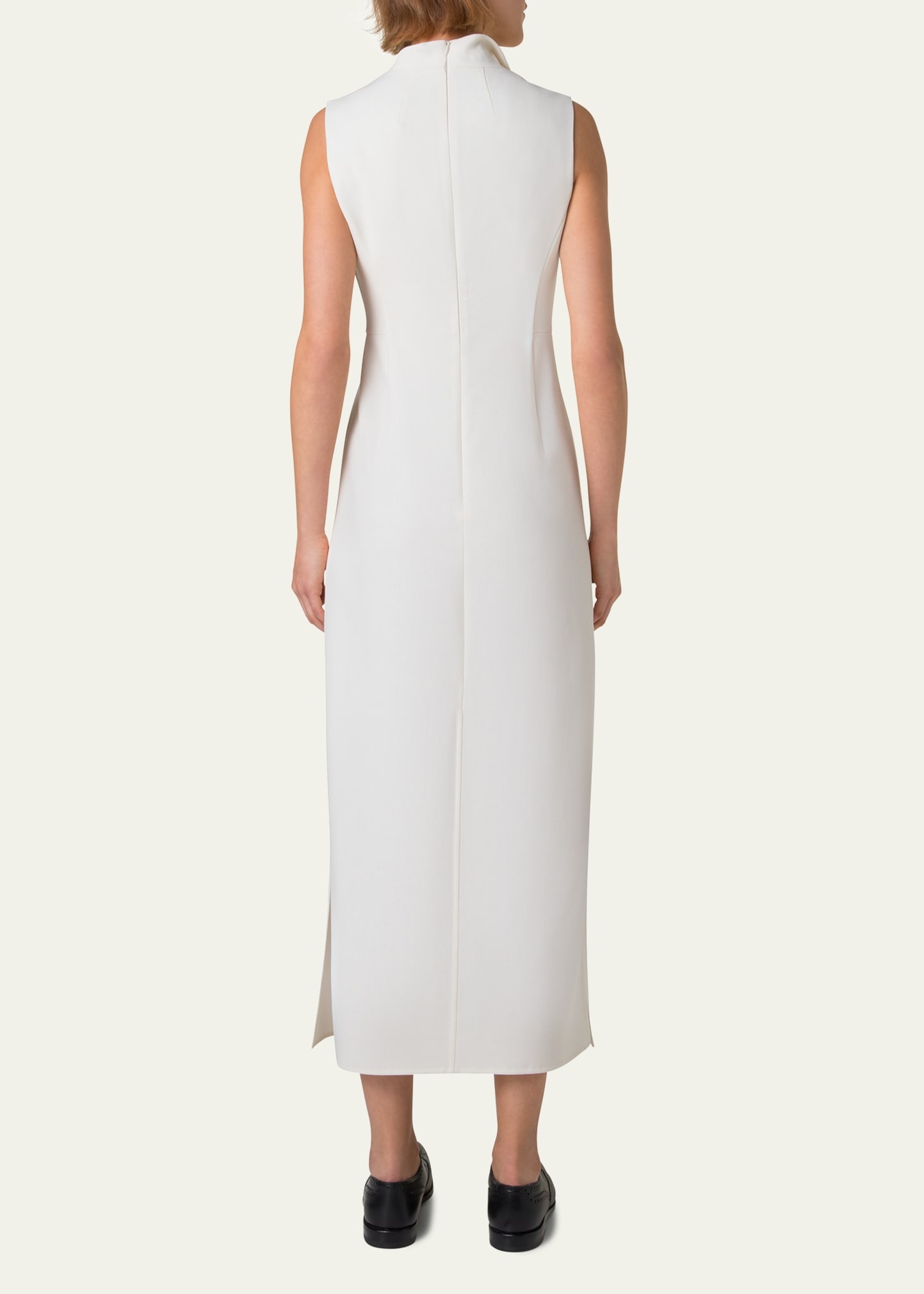 Double-Face Wool Midi Sheath Dress - 3