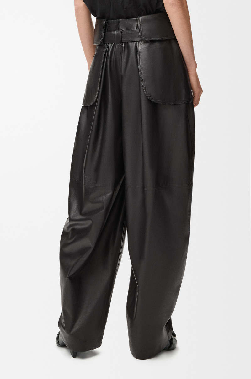 Cargo trousers in nappa lambskin 4