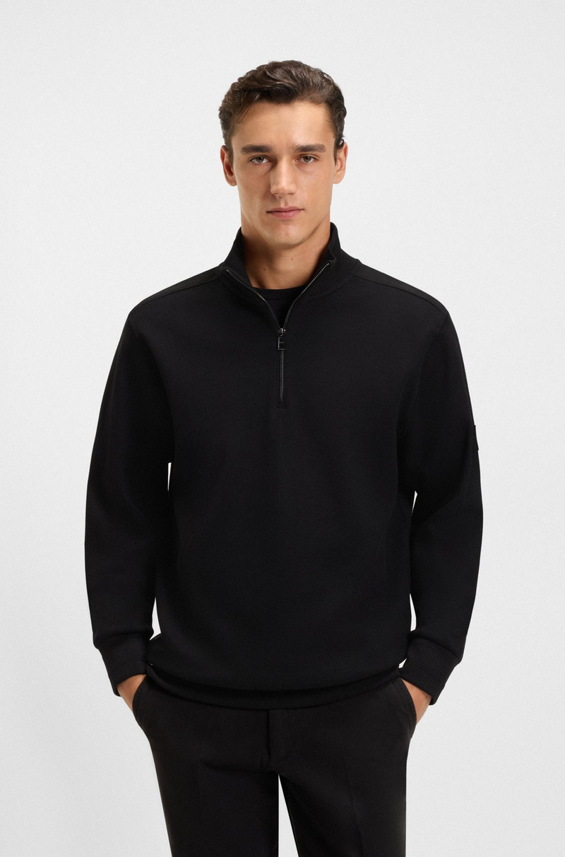 MERCERIZED-COTTON REGULAR-FIT SWEATSHIRT WITH LOGO PATCH 4