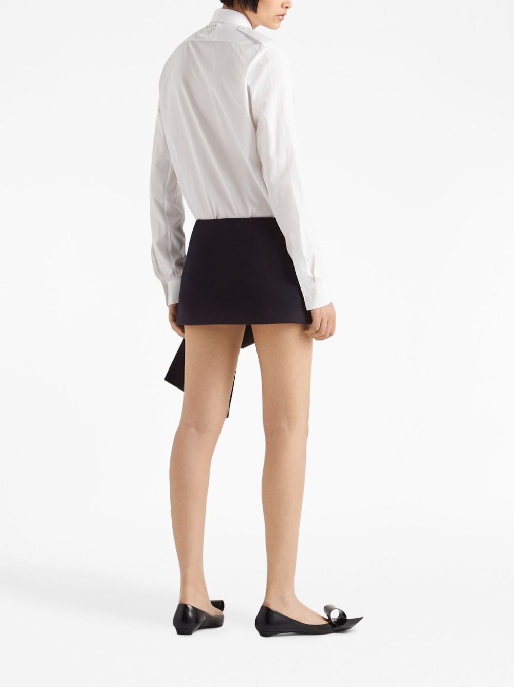 logo-plaque cotton shirt - 3