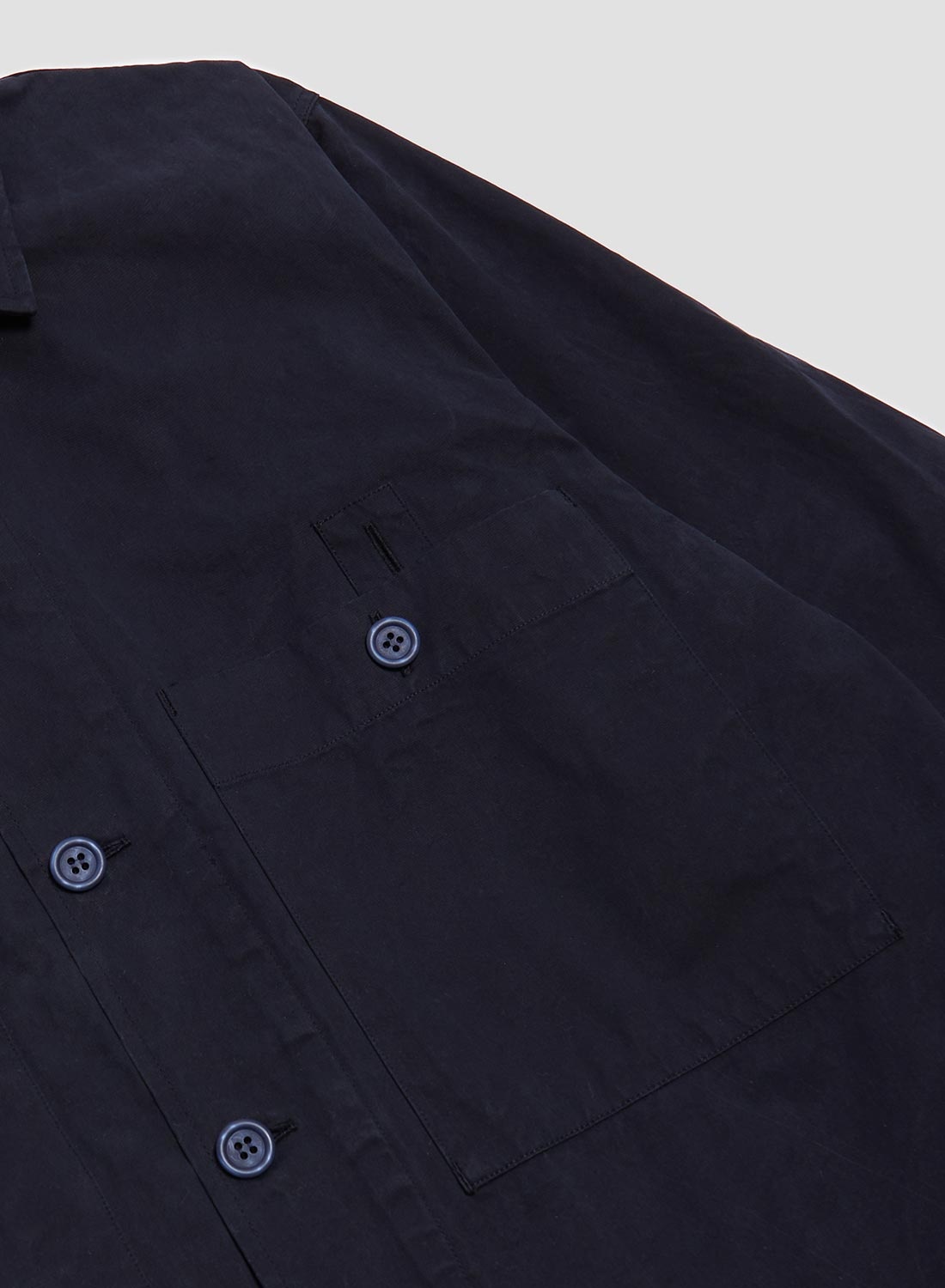 Military Shirt Jacket in Navy - 3