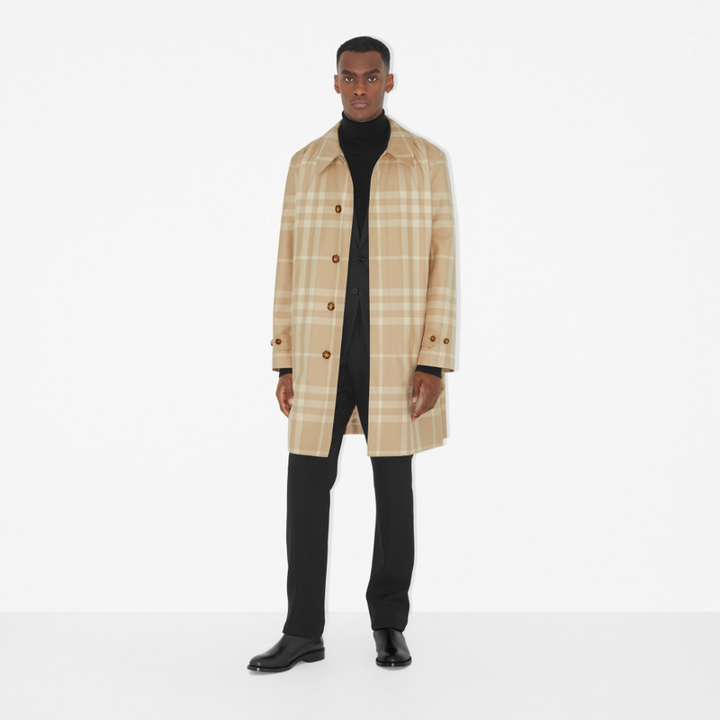 Burberry Check Cotton Gabardine Car Coat outlook