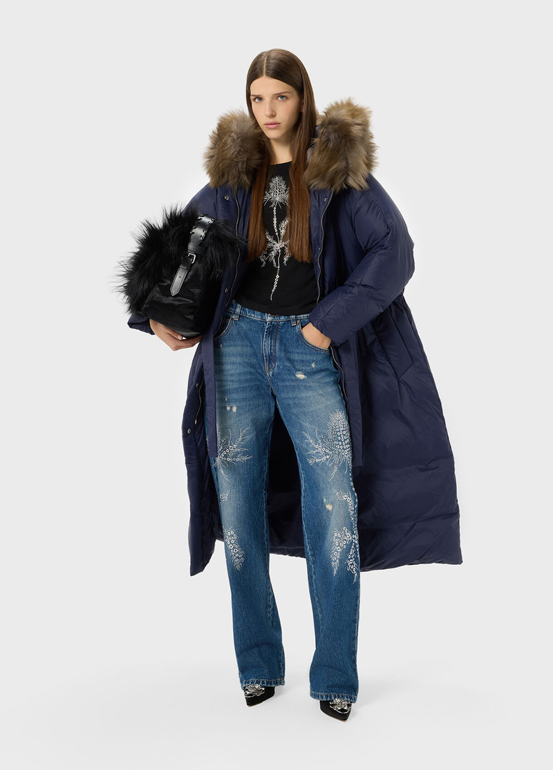 JEANS WITH EYELETS AND STUD EMBROIDERY 5