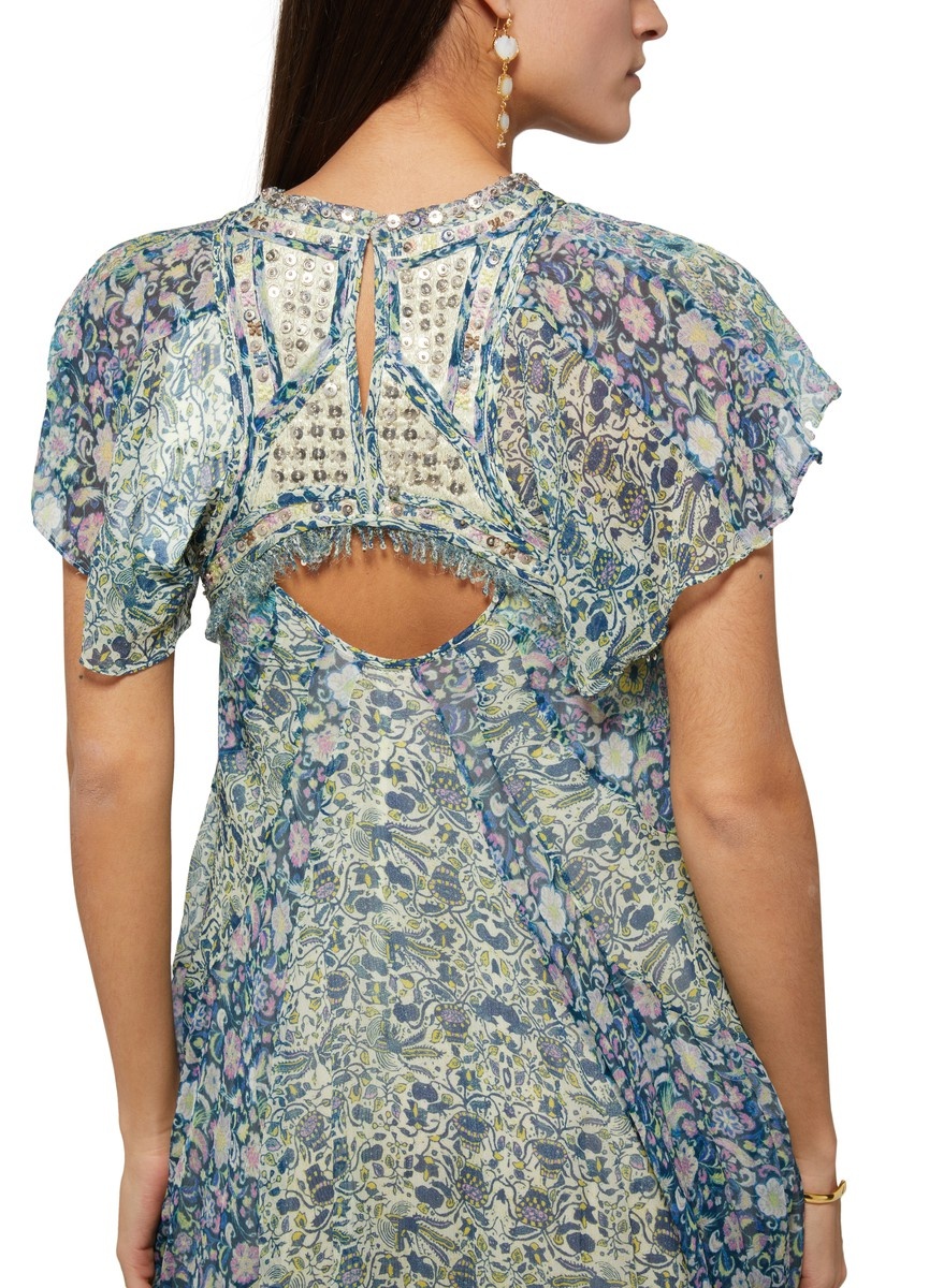 ISABEL MARANT ★Odile プリント シルク ミニ ドレス Odile printed silk minidress in multicoloured - Isabel