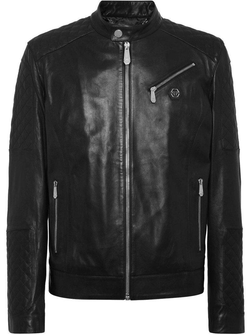 padded leather bomber jacket 1