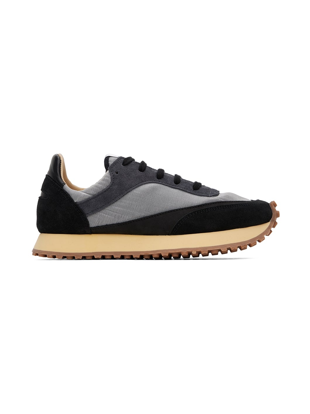 Black & Gray Tempo Low Transparent Sneakers - 1