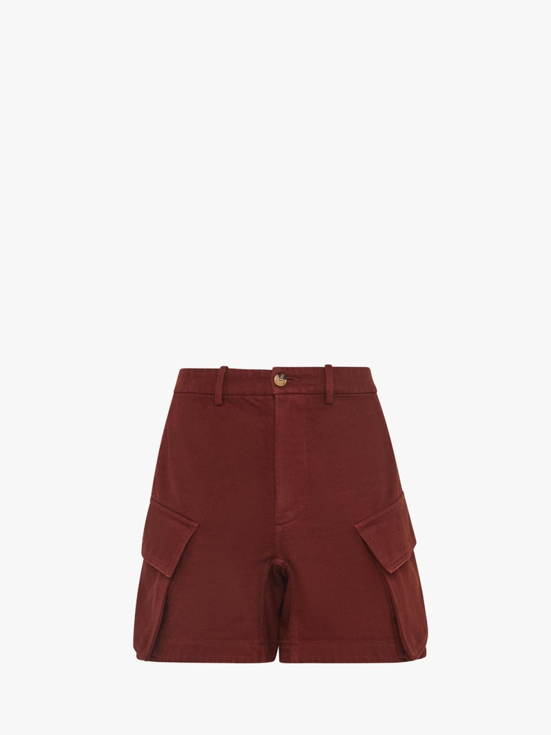 HIGH-WAISTED CARGO TWILL SHORTS 1