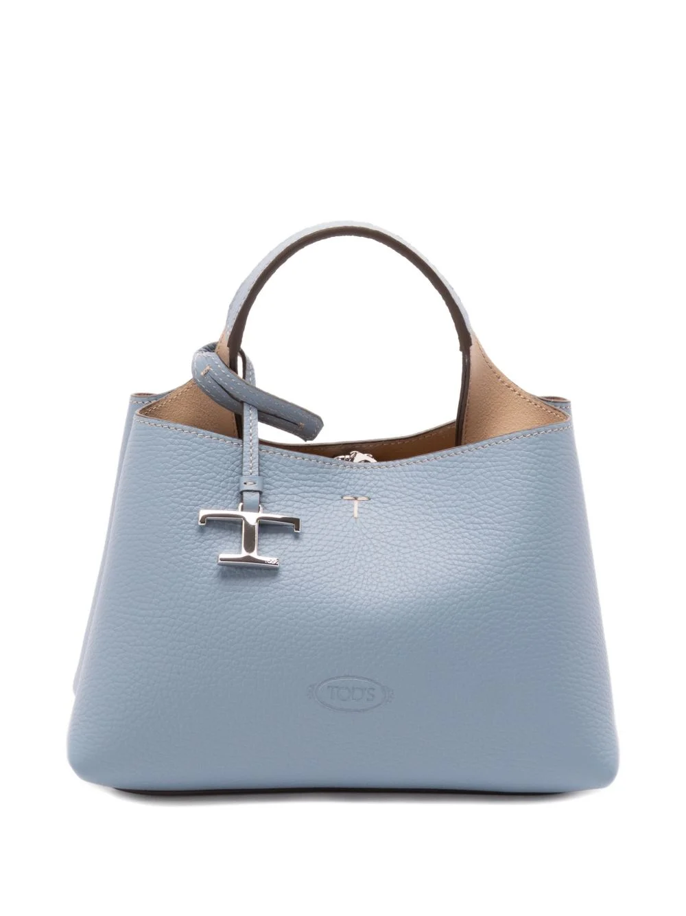 'T'-charm leather tote bag - 1