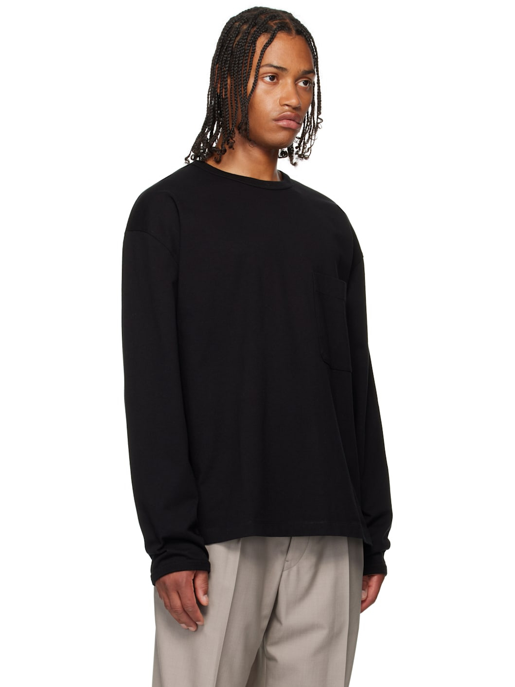 Black Boxy Long Sleeve T-shirt - 2