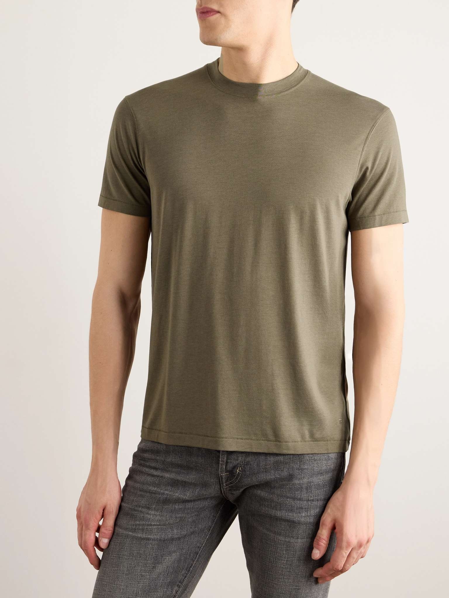 Slim-Fit Lyocell and Cotton-Blend Jersey T-Shirt - 3