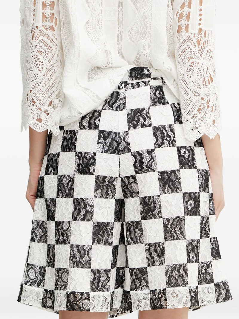 checkerboard lace shorts 3