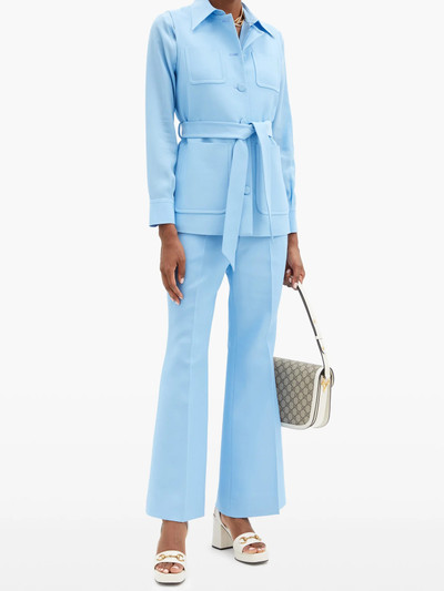 GUCCI Matte silk-crepe blouse outlook