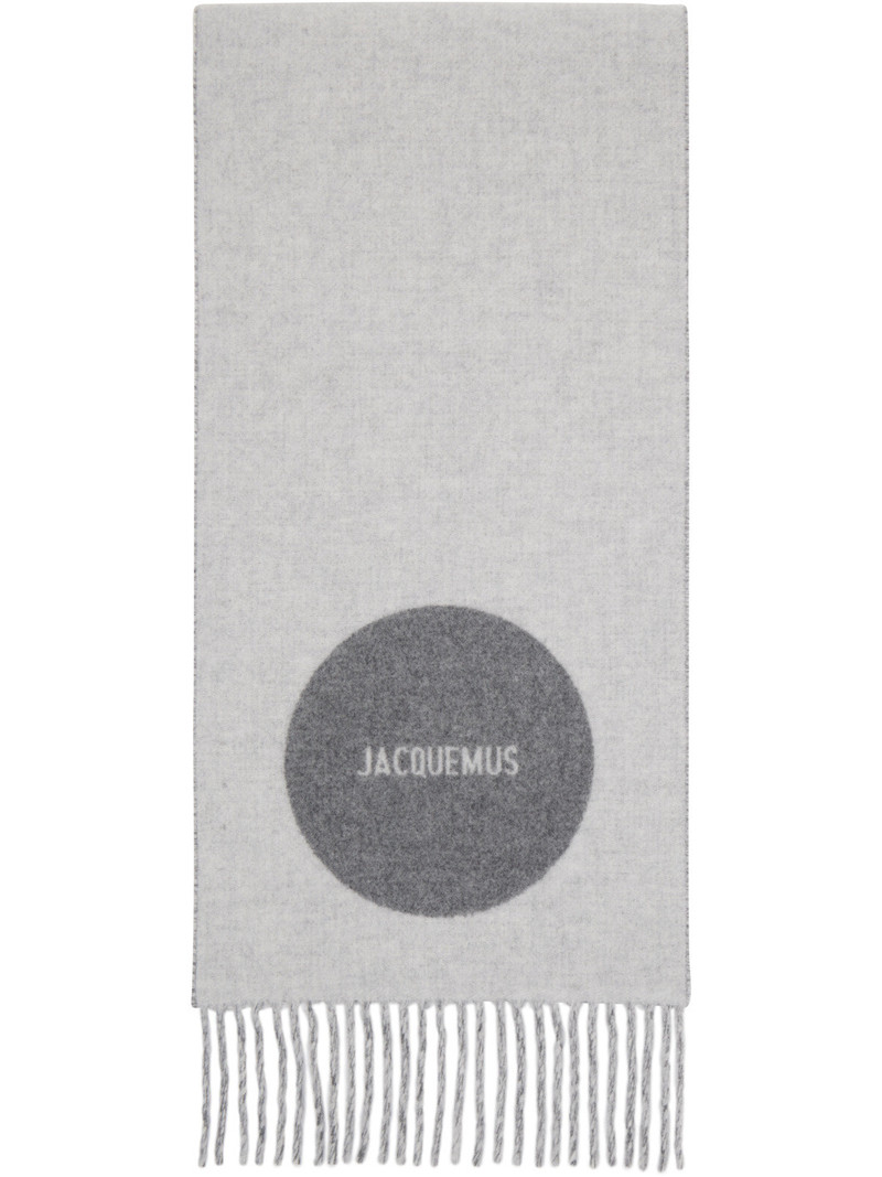 JACQUEMUS 로고 세부 사항 fringed scarf outlook