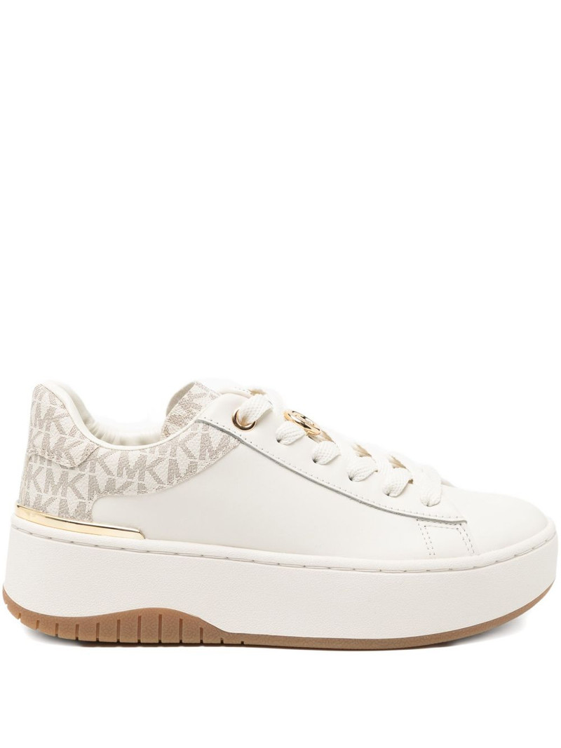 Dottie leather and signature logo trainers 1