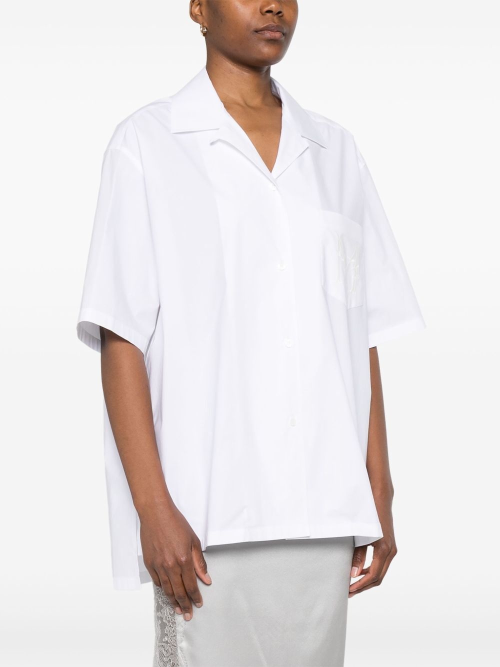 logo-embroidered shirt - 3