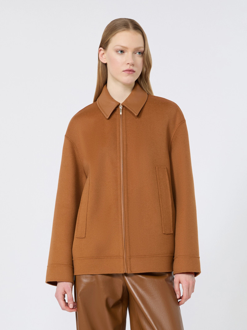 SFERE Double wool, cashmere and silk coat - CARAMEL 3