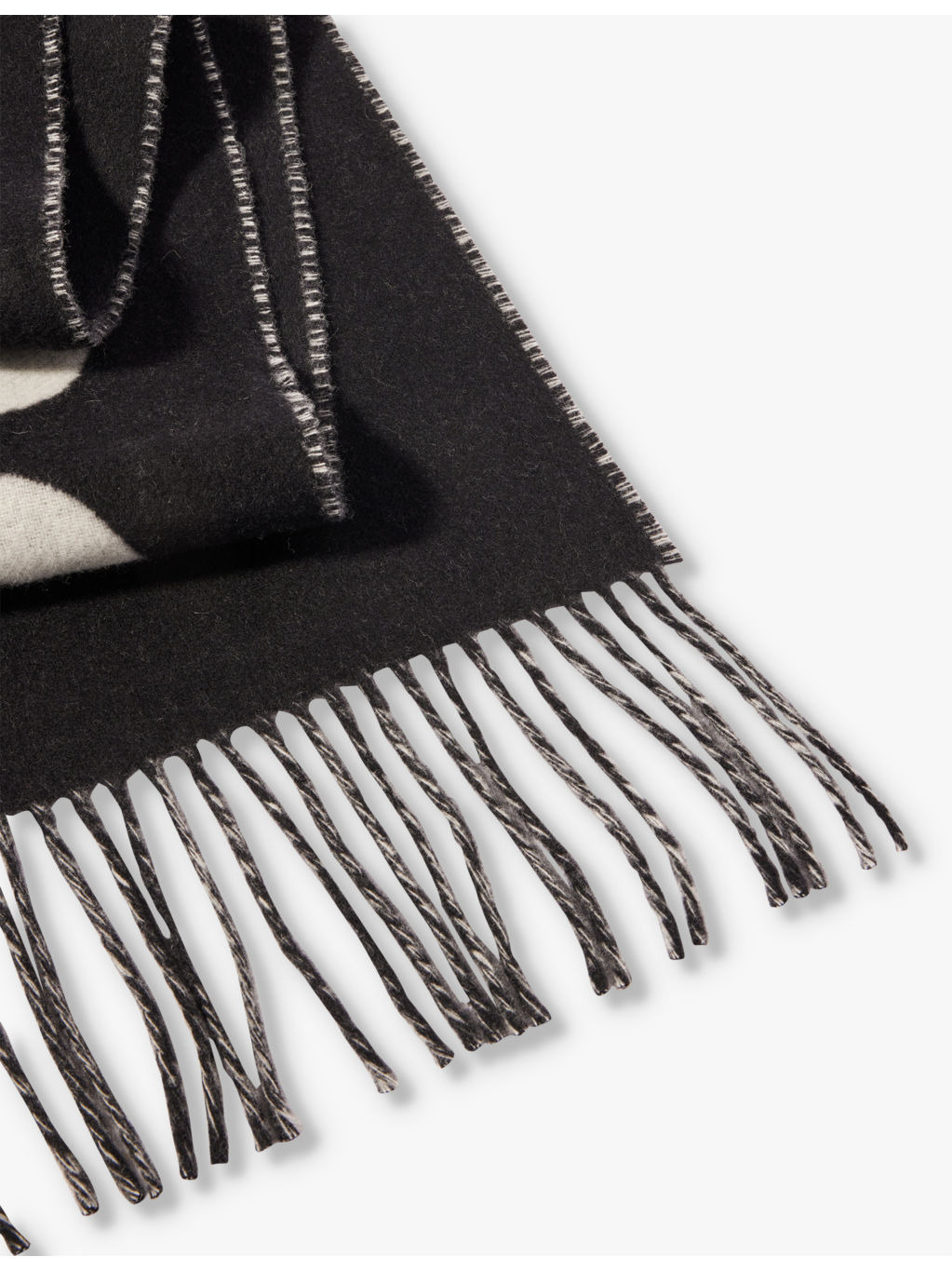 L'echarpe branded wool knitted scarf - 4