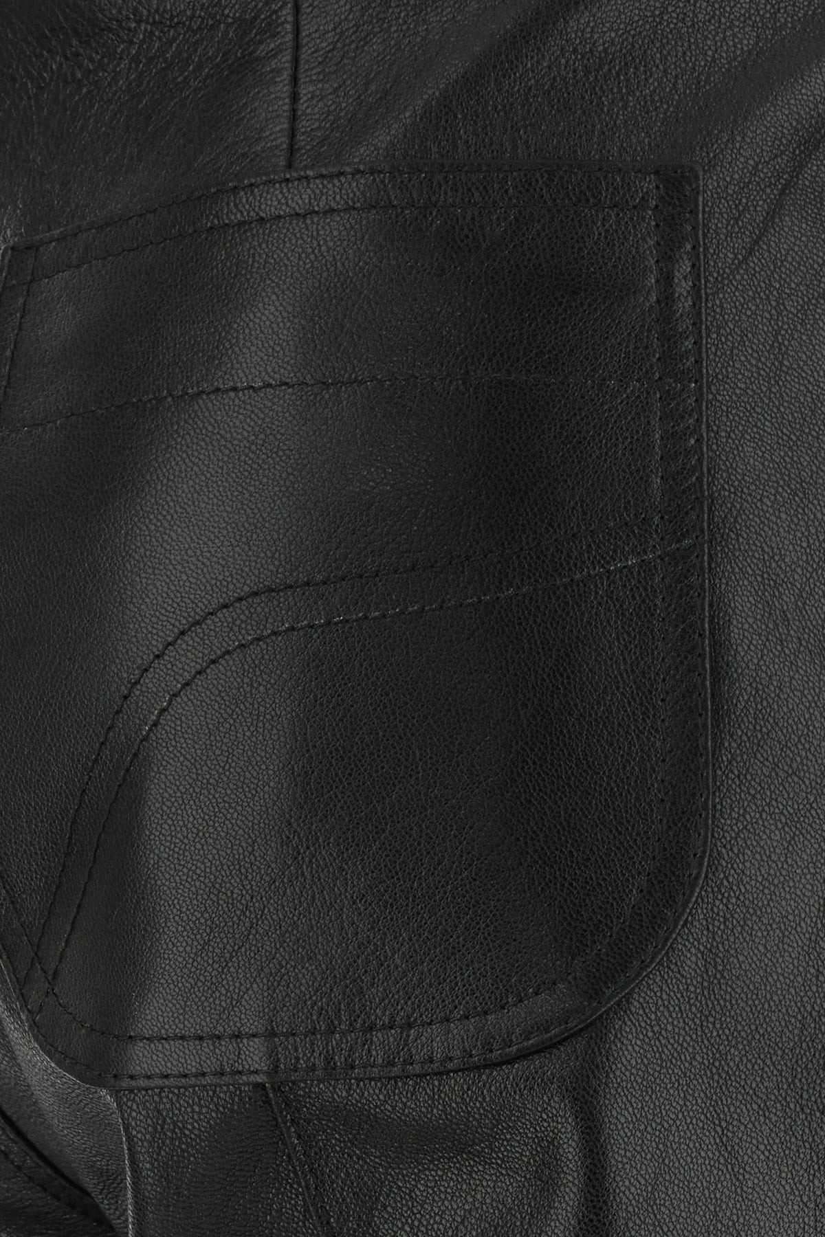 Tom Ford Women Grain Lux Goat Leather Pants With Patch Pockets - 3