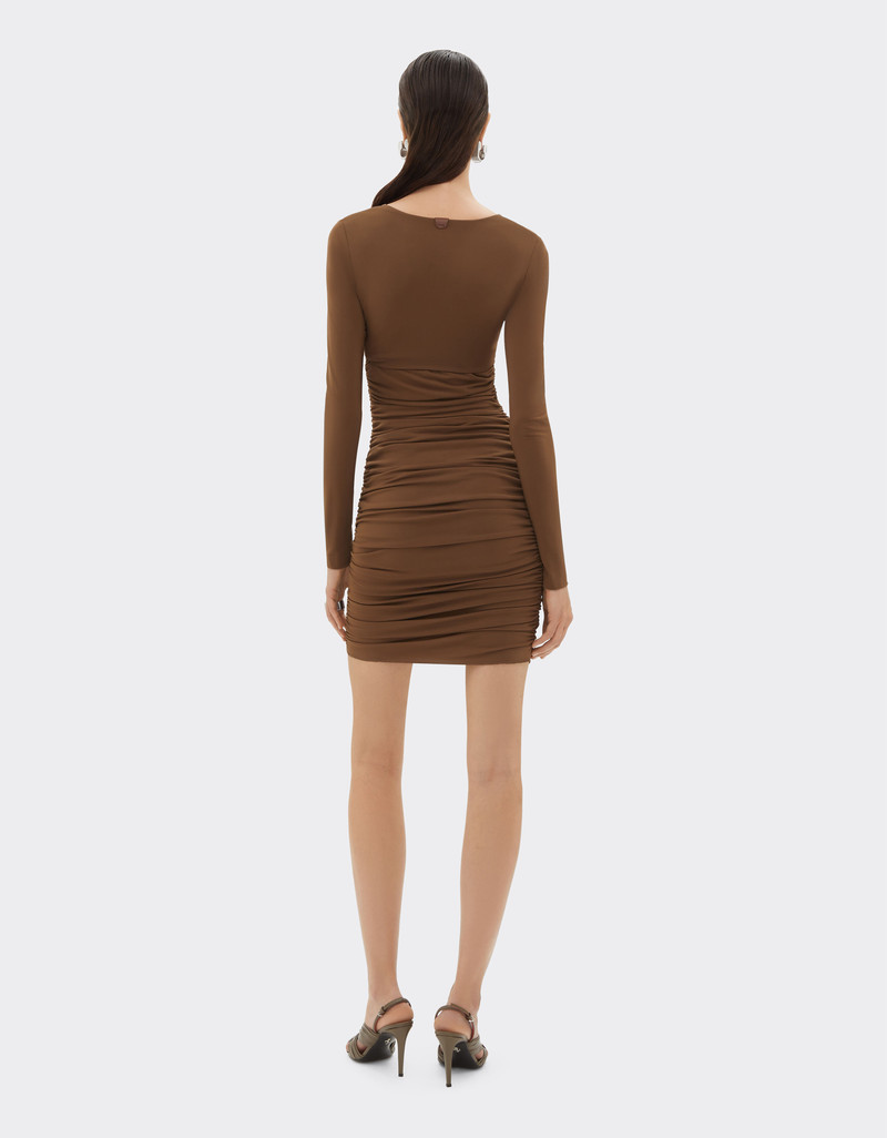 Mini dress in viscose crepe jersey 4