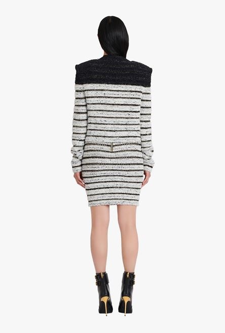 Black and white tweed spencer jacket - 3