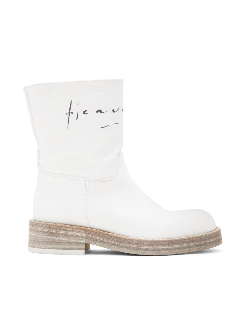 White Canvas Billie Boots - 1