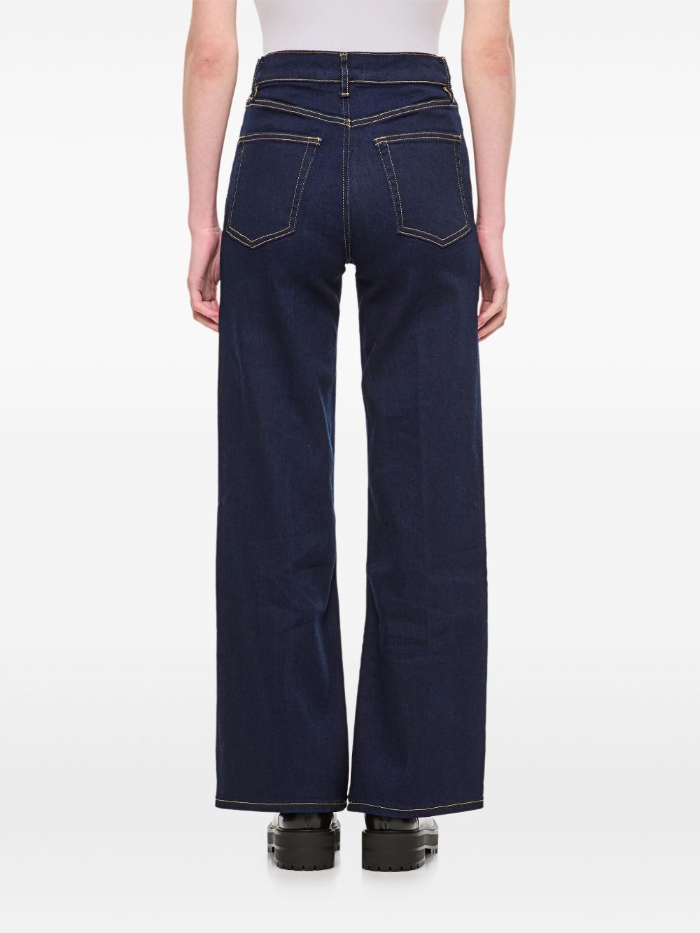 contrast-stitching jeans - 3