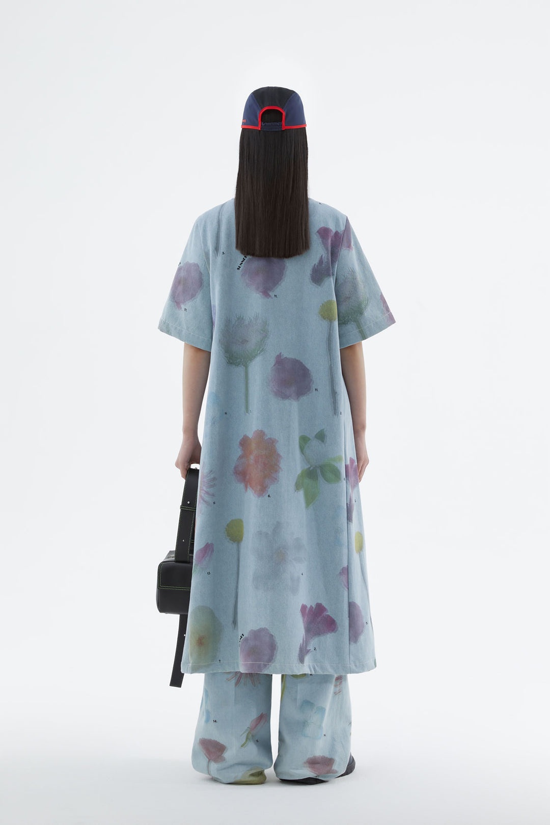 DENIM DRESS WITH FLOWER PRINT - 4
