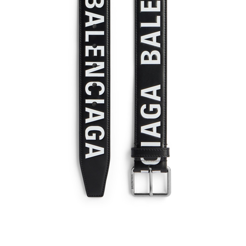 Men's Printed Letters Belt in Black/white 1