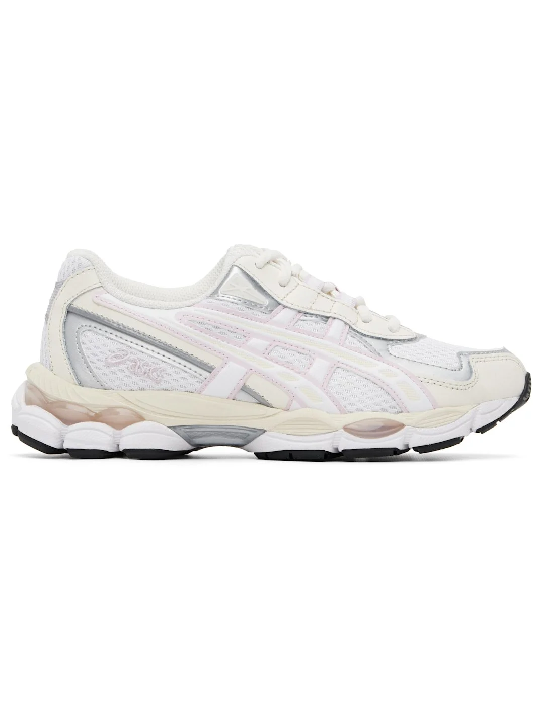 White & Pink GEL-NYC 2055 Sneakers - 1