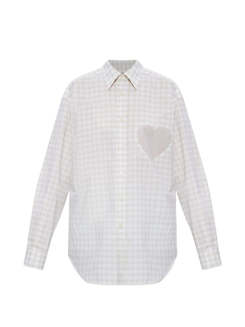 heart-motif check-pattern shirt 1