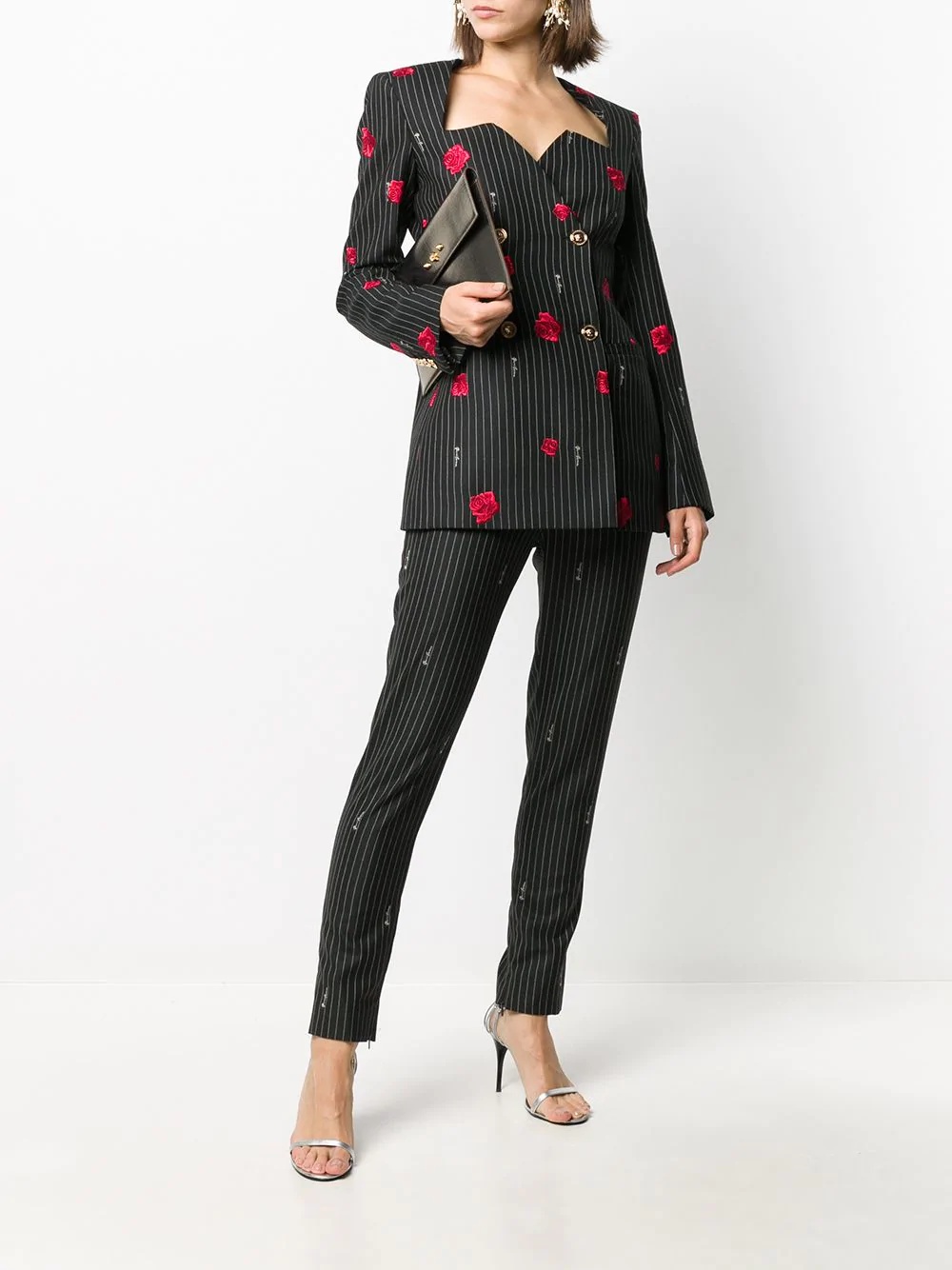 pinstripe tailored trousers - 2