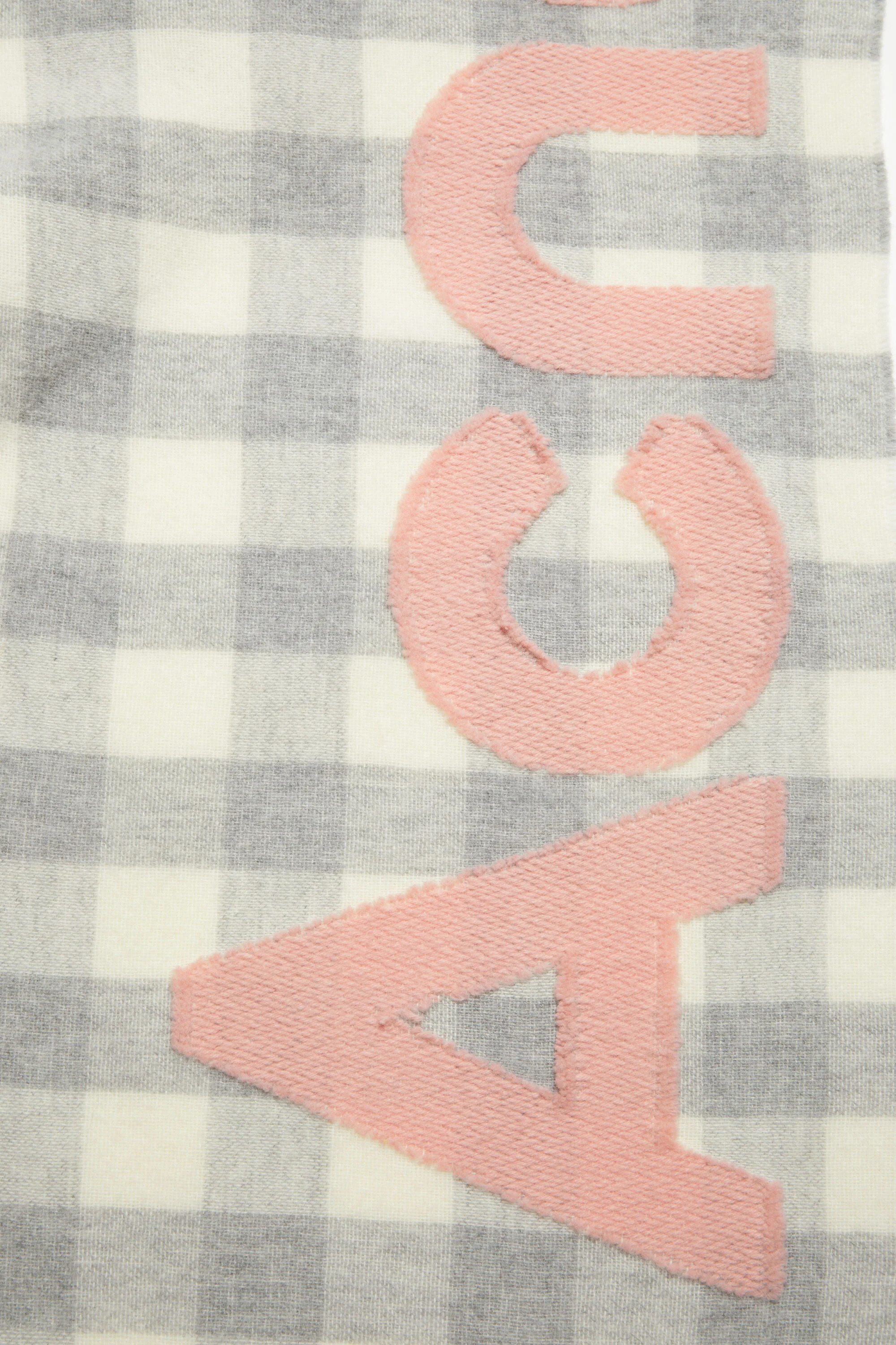 Check logo scarf - Grey/pink - 4
