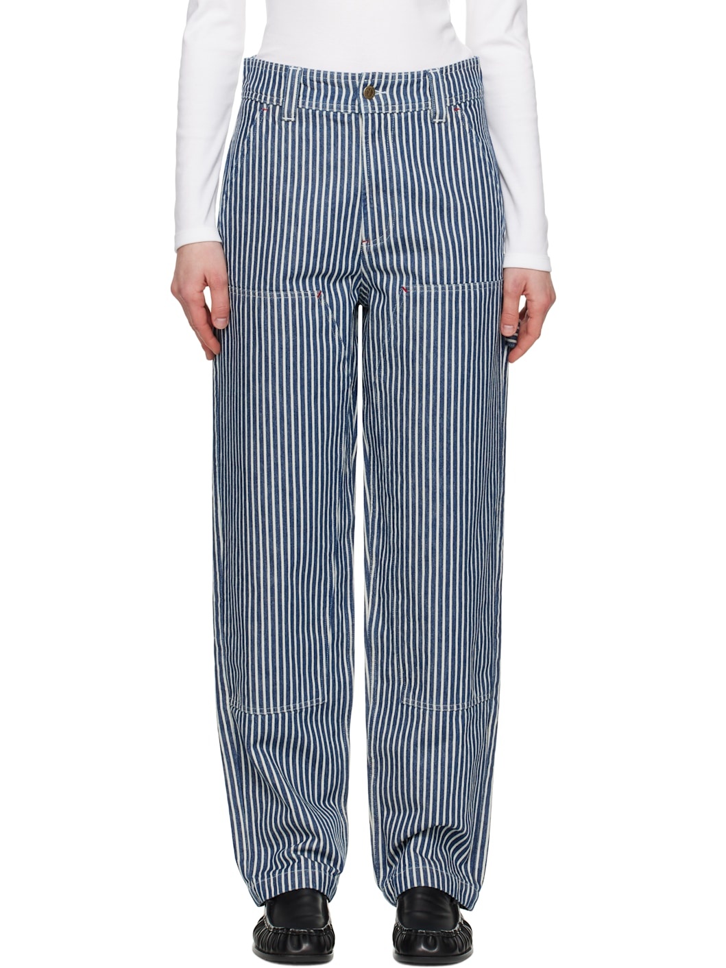 A. P.C. Blue & White Gustav Jeans - 1