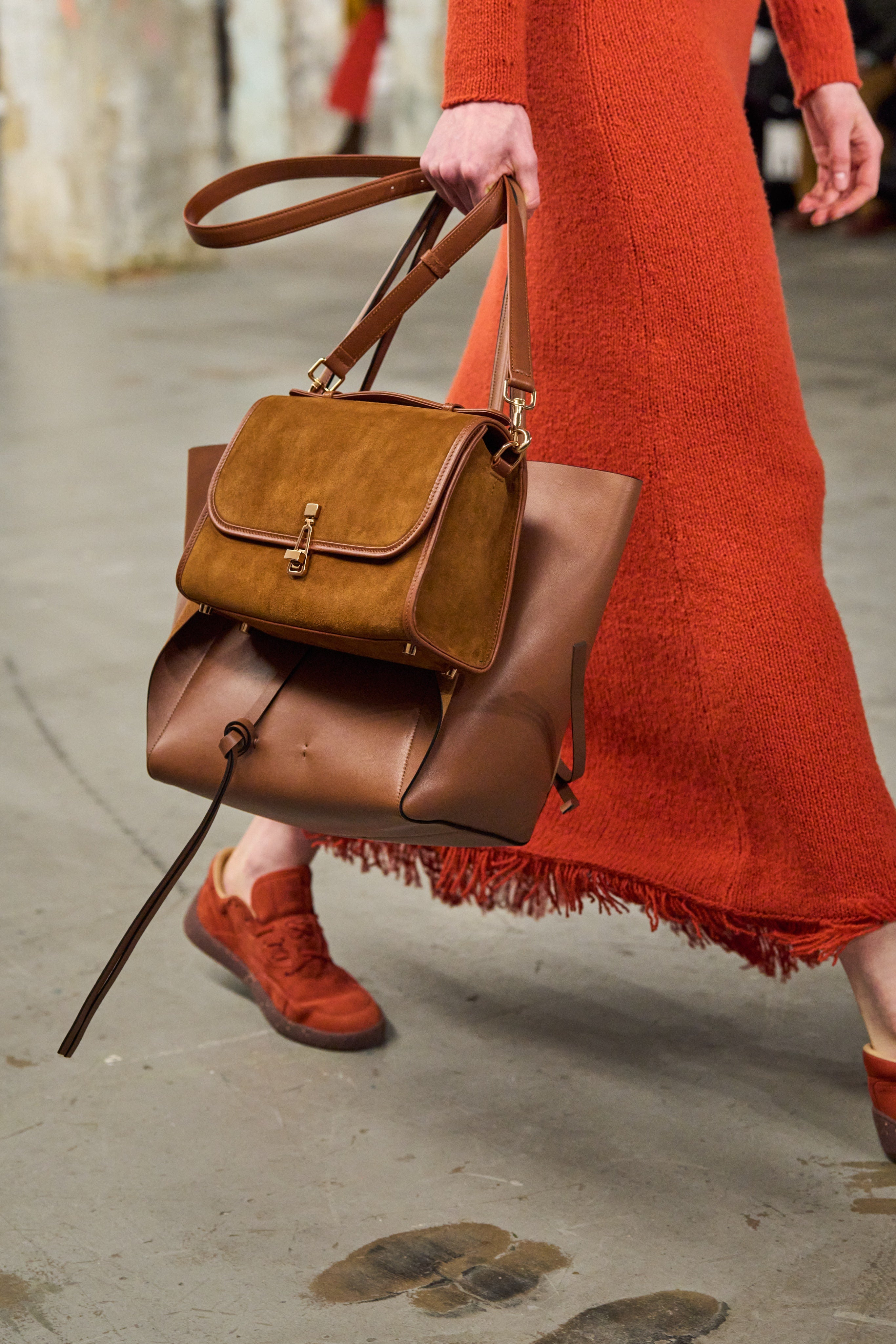 Marija Tote Bag in Cognac Nappa Leather - 2