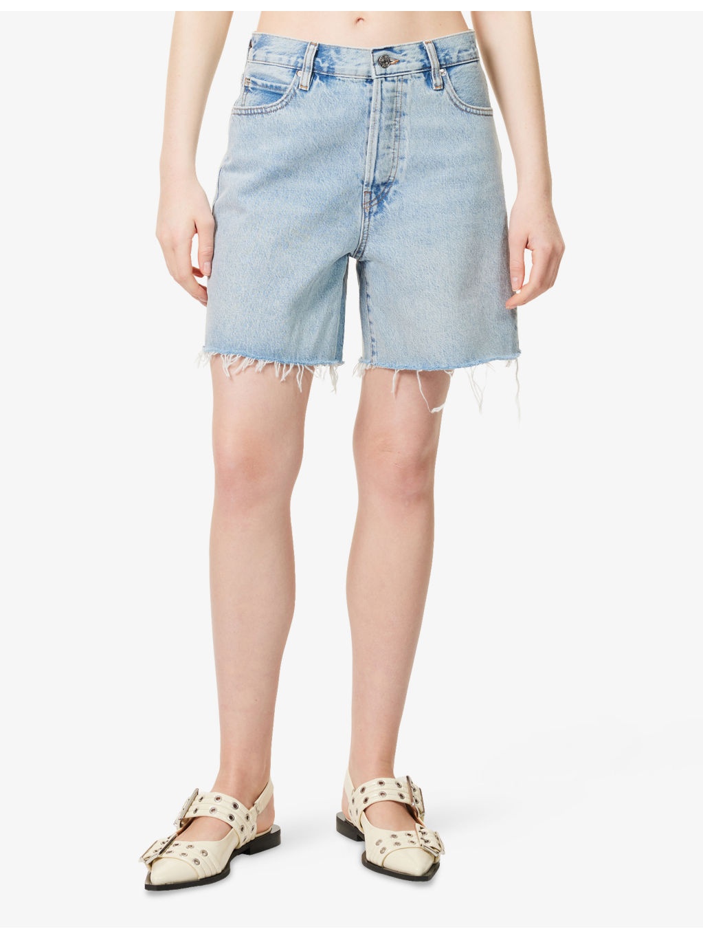 The Timeless High-Rise Denim Shorts - 3