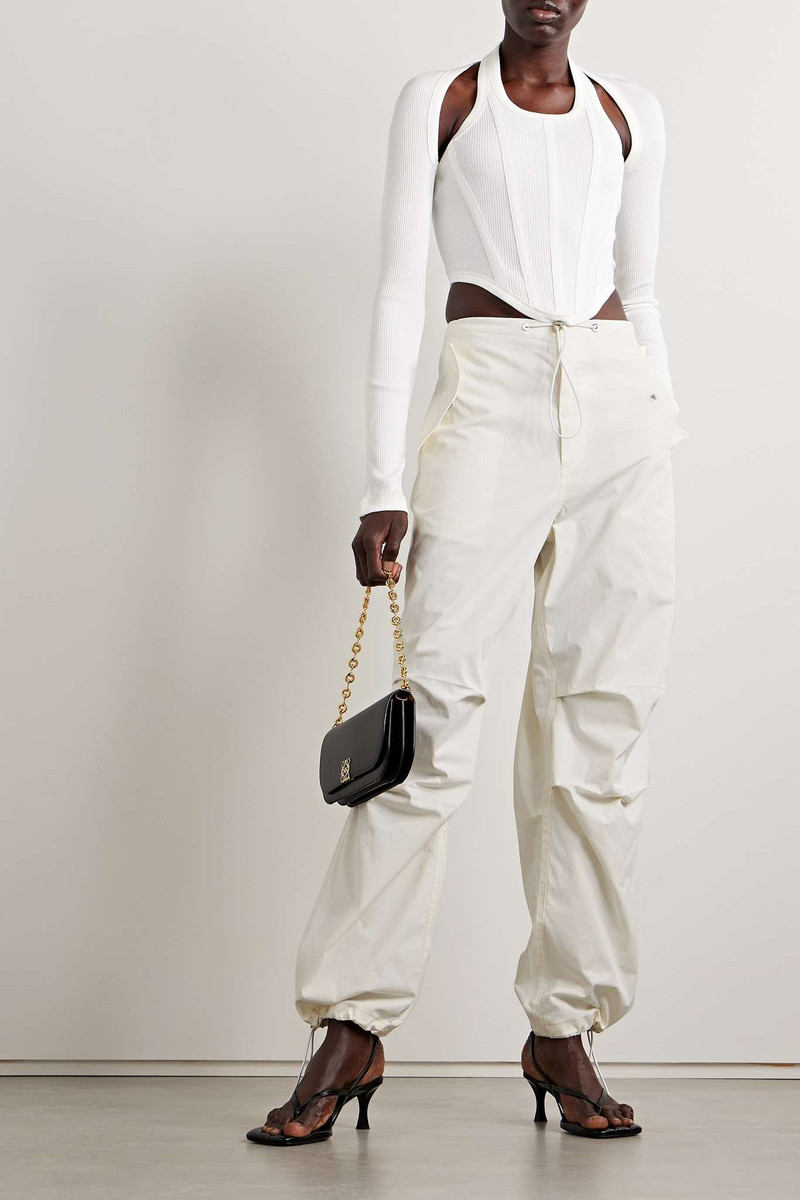 Dion Lee Toggle Parachute cotton-blend gabardine straight-leg cargo pants outlook