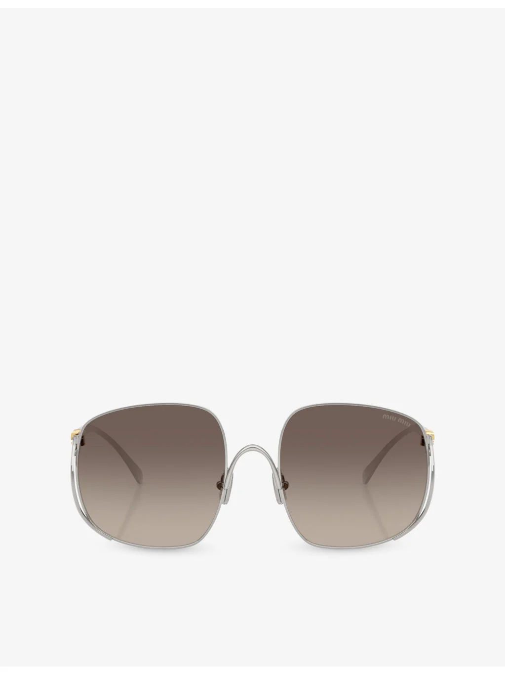 MU A57S Square-Frame Metal Sunglasses - 1