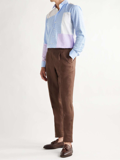 Etro Slim-Fit Patchwork Cotton and Lyocell-Jacquard Shirt outlook