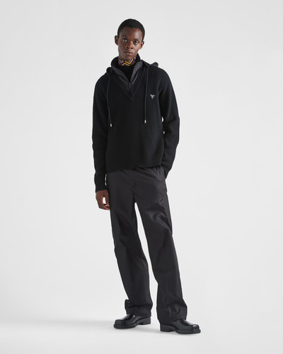 Prada Cashmere and Re-Nylon hoodie jacket outlook
