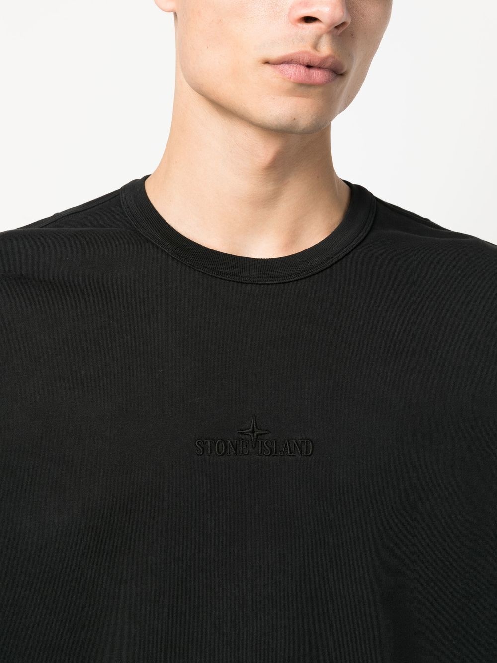 embroidered-logo crewneck sweatshirt - 5