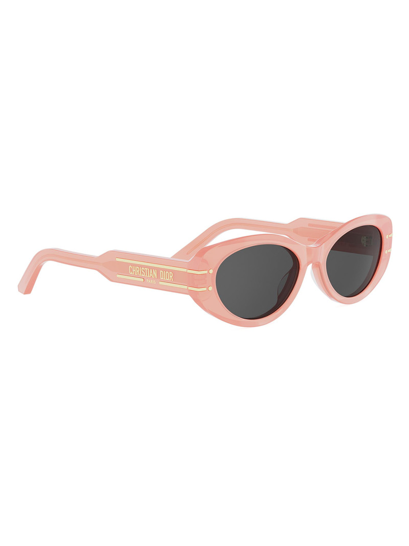 Women's DiorSignature B8U 53MM Butterfly Sunglasses - Shiny Pink And Smoke 8