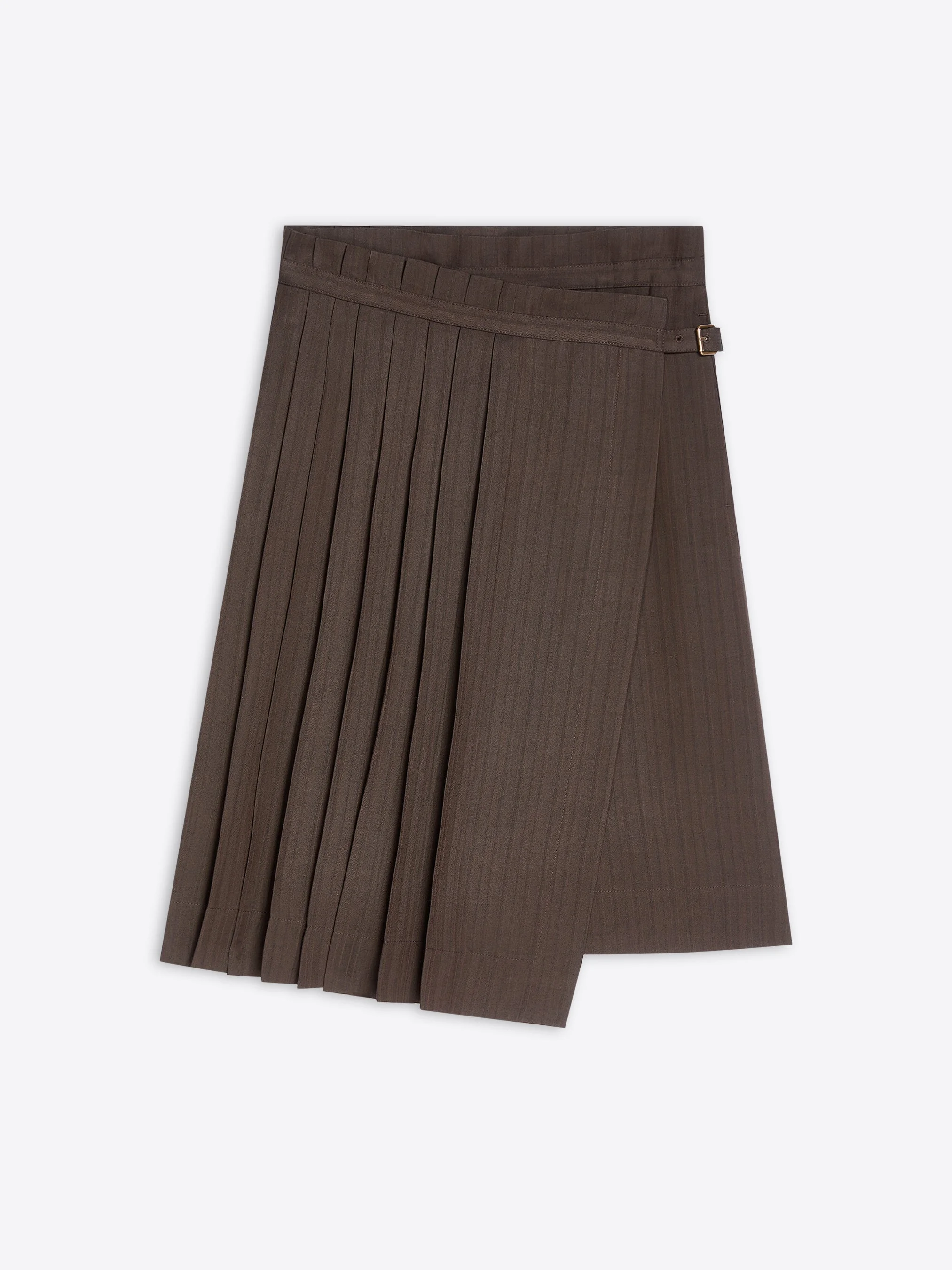 PLEATED VISCOSE SKIRT - 1