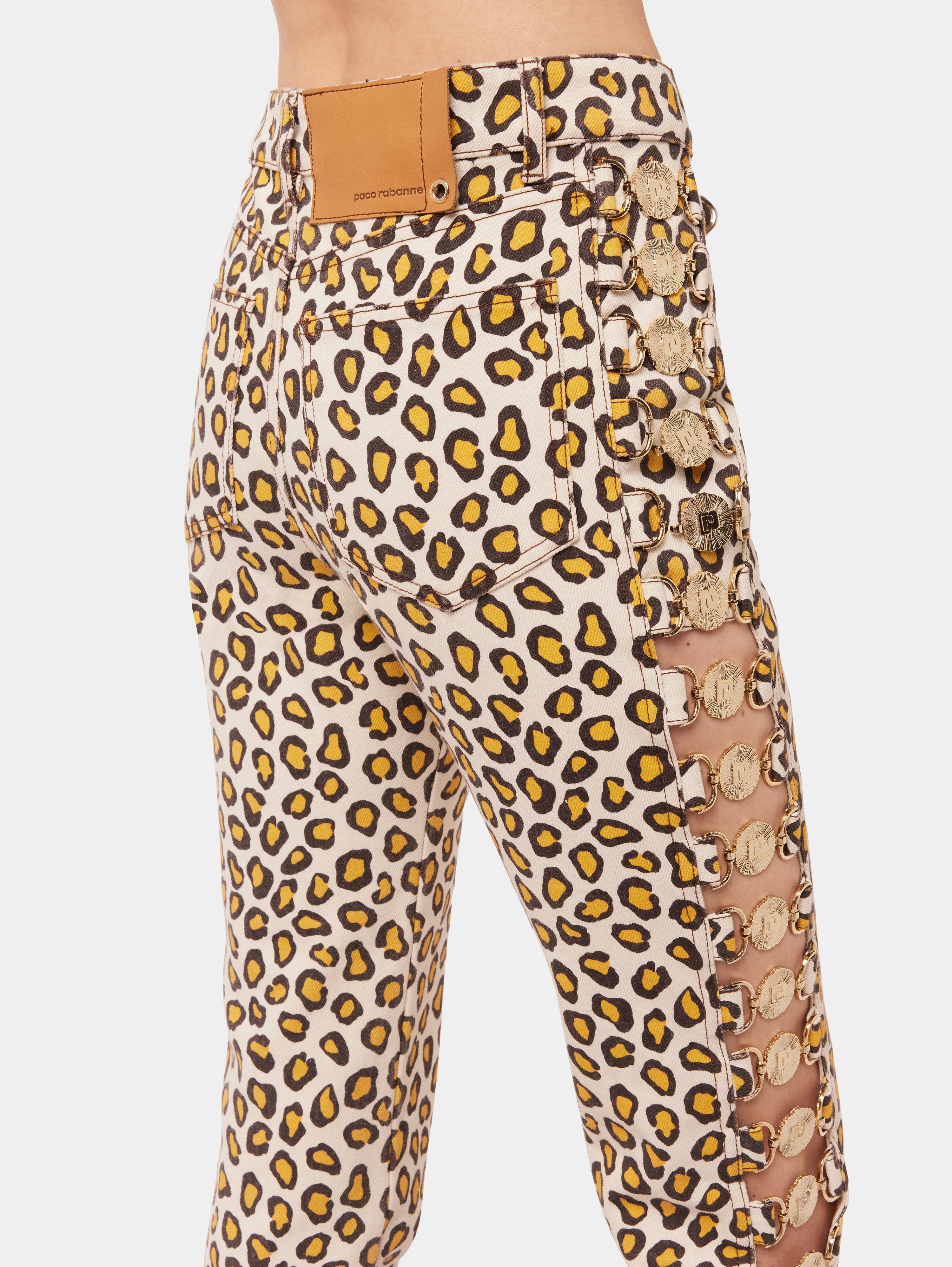 LEOPARD PRINTED FITTED PANTS - 4