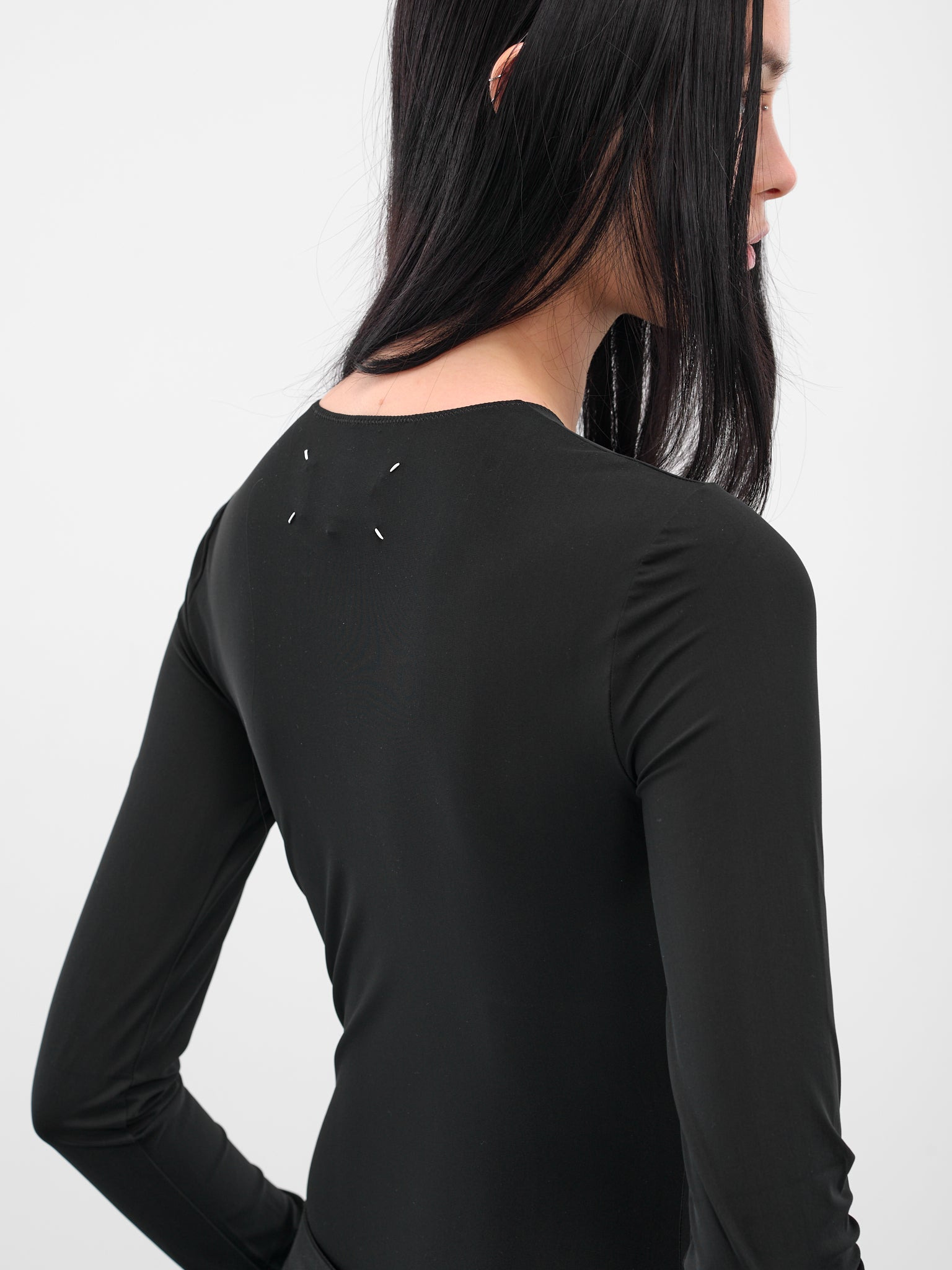 Black Long Sleeve Technical Bodysuit - 5