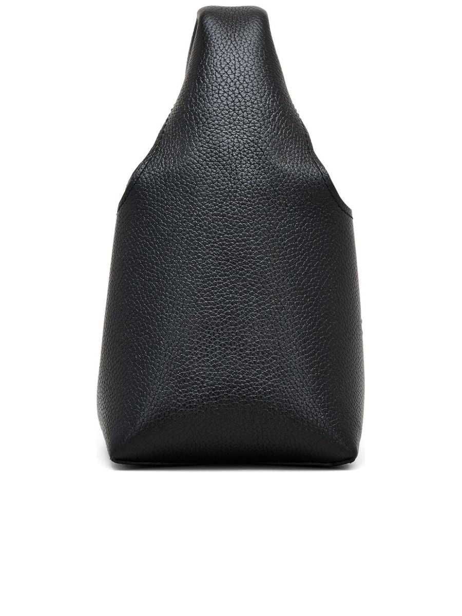 Grained Texture Embossed Logo Handbag - 2