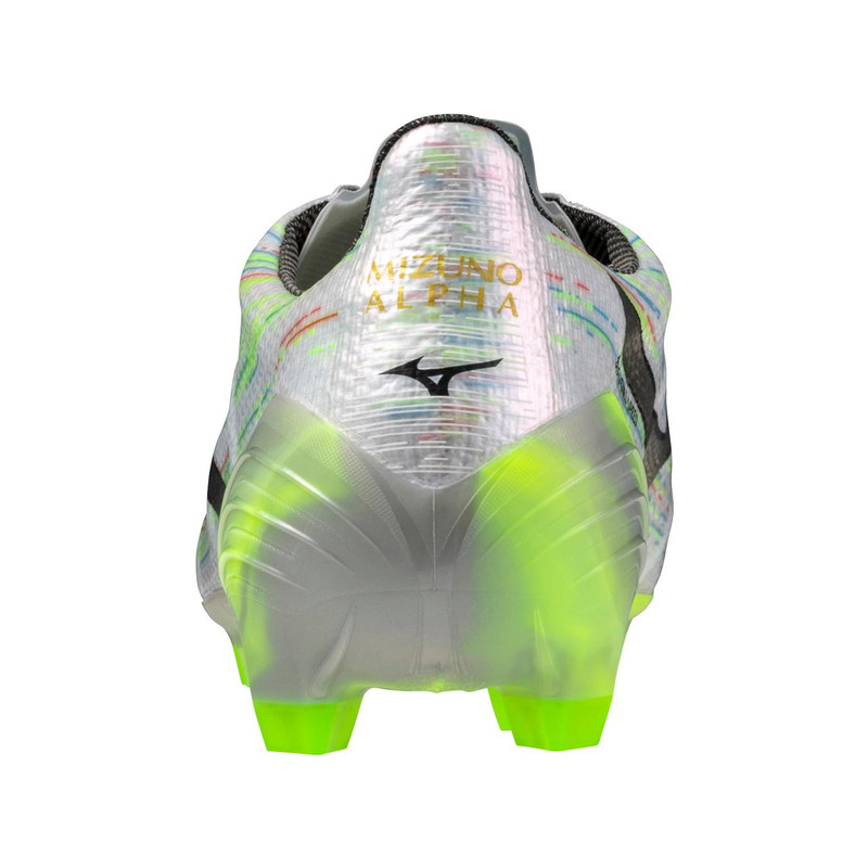 Mizuno Alpha II Elite FG Firm Ground Soccer Cleat, White/Neon Green 5