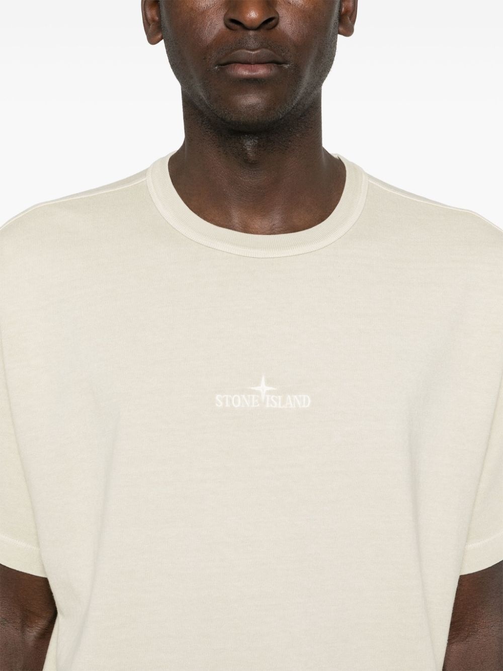 logo-embroidered cotton T-shirt - 5