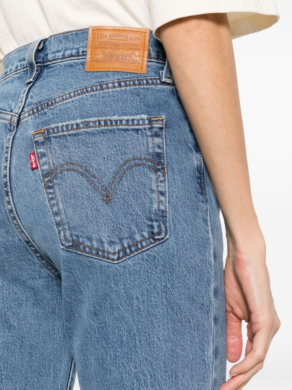 mid-rise flared jeans - 5