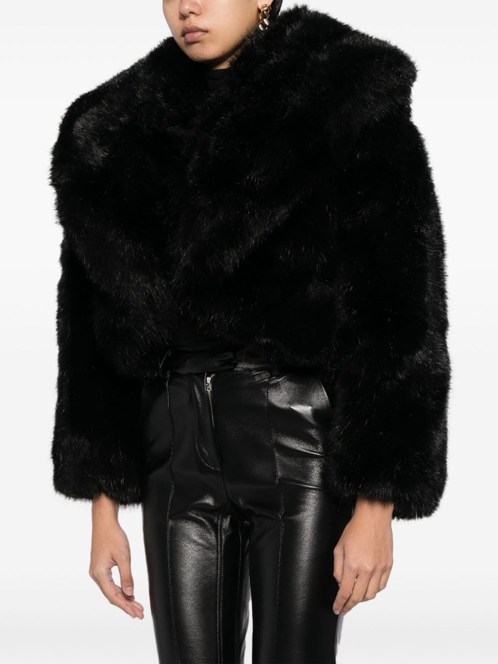 faux-fur hooded jacket - 3
