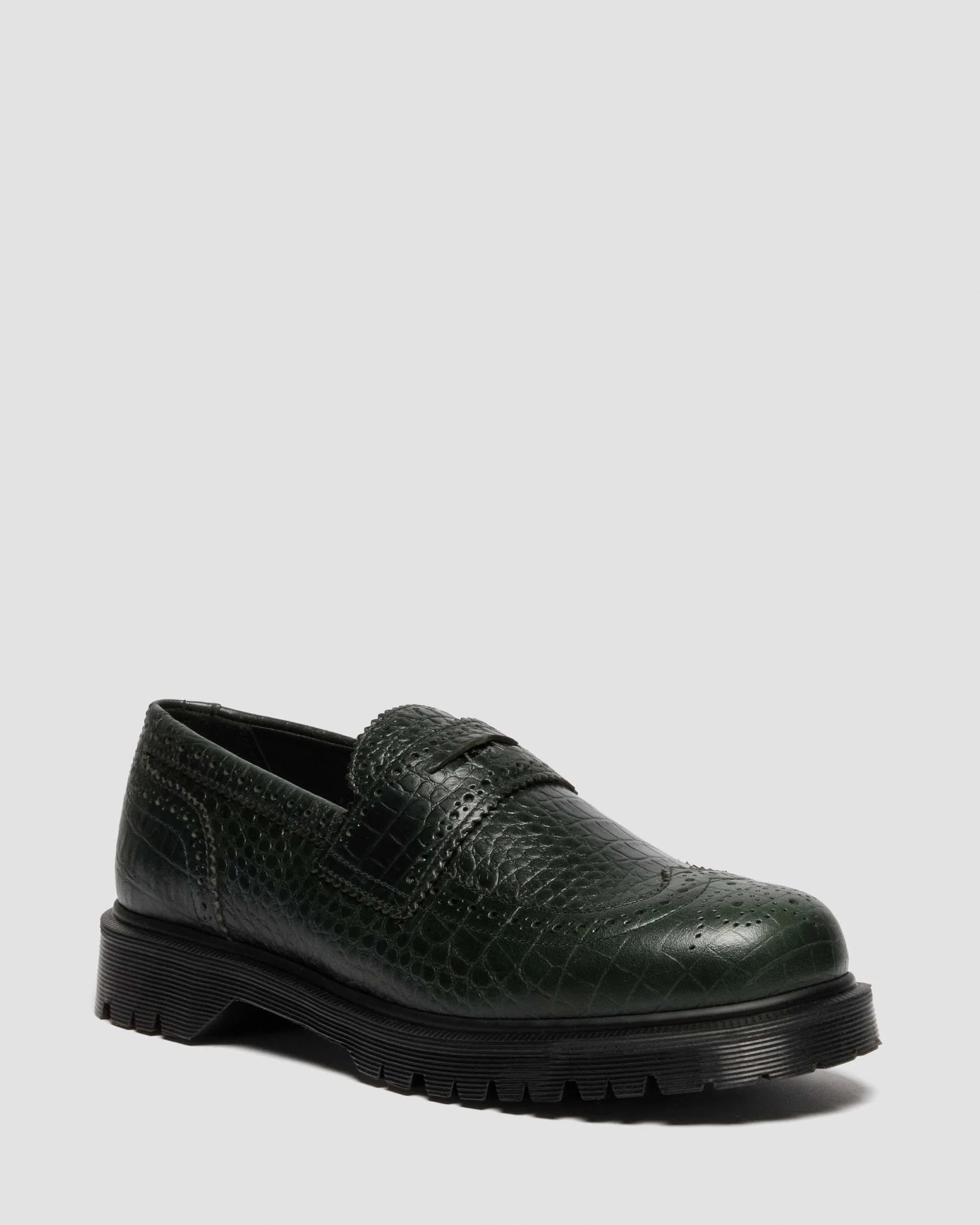 PENTON BROGUE Emboss Leather Loafers - 1